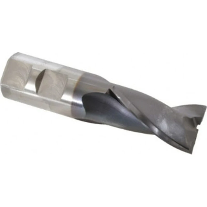 OSG 7/8, 1-1/2 LOC, 7/8 Shank Diam, 3-3/4 OAL, 2 Flute, Vanadium High Speed Steel Square End Mill Single End, TiCN Fi...